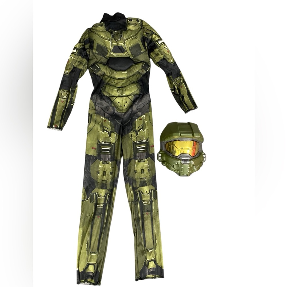 Halo Master Chief Costume Sz S 4-6 Kids Pretend Play Gamer